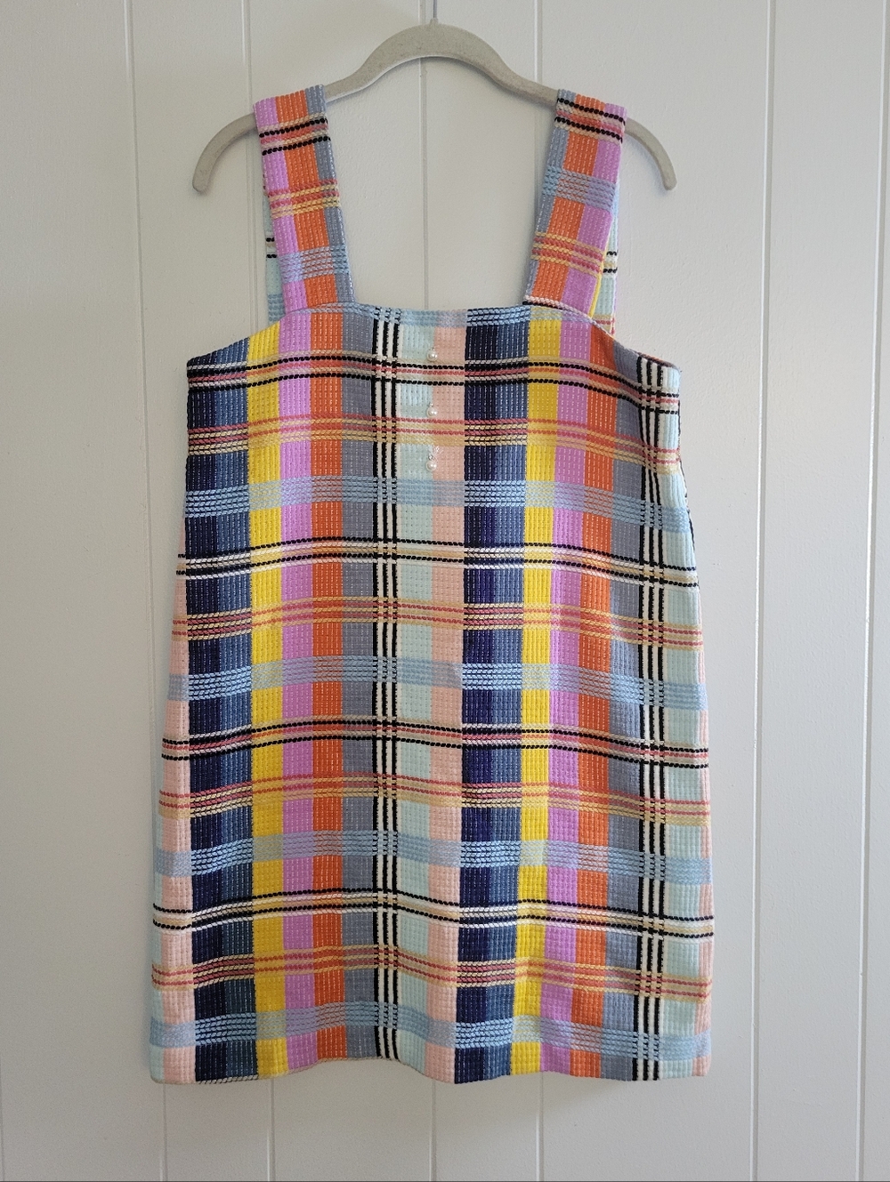 Sister Jane Pastel Plaid Knit Mini Dress in Pink, Blue, Yellow